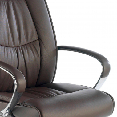 office chair brown high back faux leather synthetic leather upholstered armrests 5
