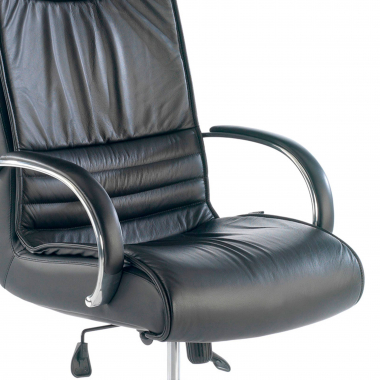 office chair black texas natural skin upholstered armrests lumbar support 5