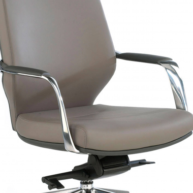 office chair gray high back bicolor synthetic leather upholstered armrests 5