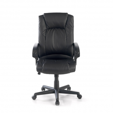 office chair black genova synthetic leather fixed armrests 3