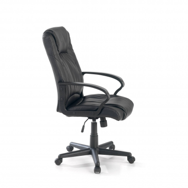 office chair black genova synthetic leather fixed armrests 4