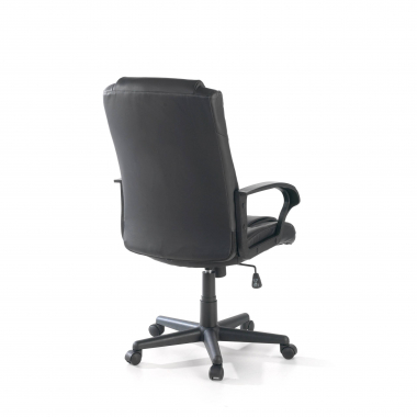 office chair black genova synthetic leather fixed armrests 6