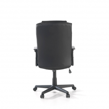 office chair black genova synthetic leather fixed armrests 7
