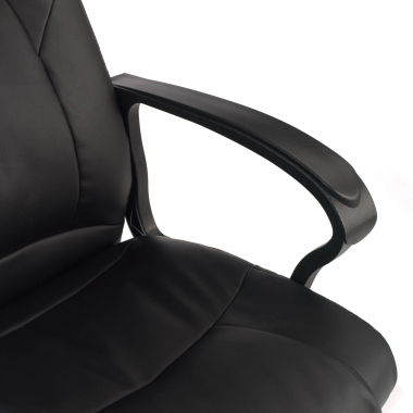office chair black genova synthetic leather fixed armrests 5
