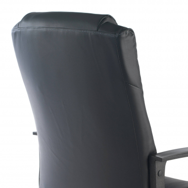 office chair black genova synthetic leather fixed armrests 8