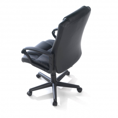 office chair black genova synthetic leather fixed armrests 9