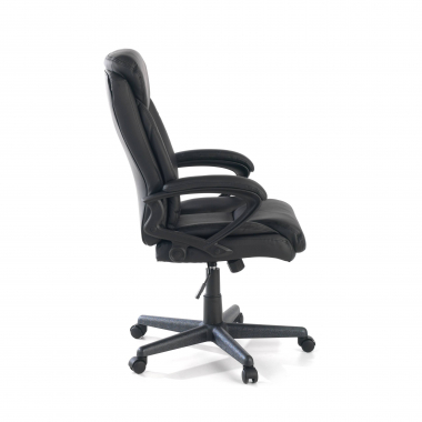 office chair black denis synthetic leather upholstered armrests 4