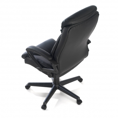 office chair black denis synthetic leather upholstered armrests 8