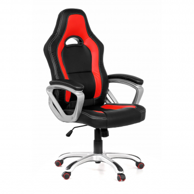 gaming chair red dakar synthetic leather fixed armrests 1