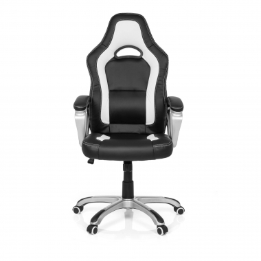 gaming chair white dakar synthetic leather fixed armrests 3