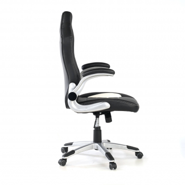 gaming chair gray lotus synthetic leather flip up armrests 6