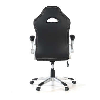 gaming chair gray lotus synthetic leather flip up armrests 8