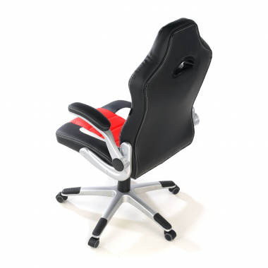 gaming chair red lotus synthetic leather flip up armrests 7