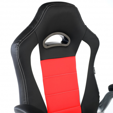gaming chair red lotus synthetic leather flip up armrests 4