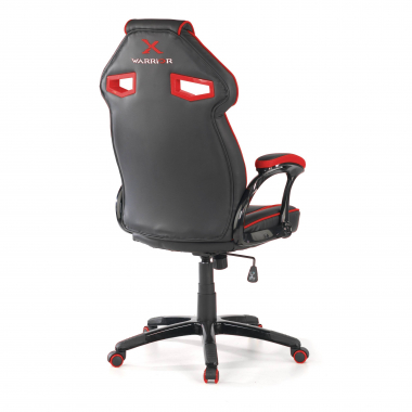 gaming chair red faux leather synthetic leather fixed armrests 6