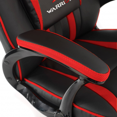gaming chair red faux leather synthetic leather fixed armrests 5