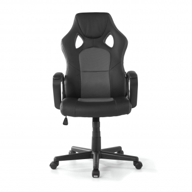 gaming chair gray montmelo synthetic leather fixed armrests 3