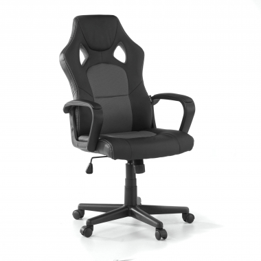 gaming chair gray montmelo synthetic leather fixed armrests 1
