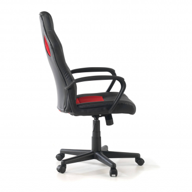 gaming chair red montmelo synthetic leather fixed armrests 7