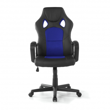 gaming chair blue montmelo synthetic leather fixed armrests 3