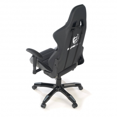 gaming chair gray game pro synthetic leather movable armrests lumbar and cervical cushion headrest 7