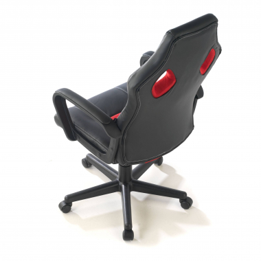 gaming chair red montmelo synthetic leather fixed armrests 8