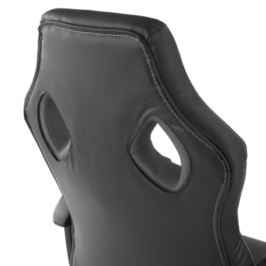 gaming chair gray montmelo synthetic leather fixed armrests 4