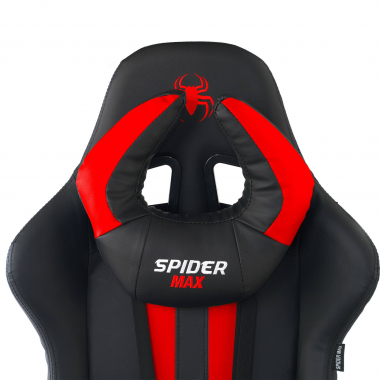 gaming chair red spider synthetic leather movable armrests lumbar and cervical cushion headrest 5