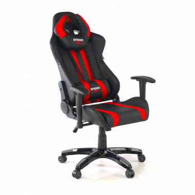 gaming chair red spider synthetic leather movable armrests lumbar and cervical cushion headrest 8
