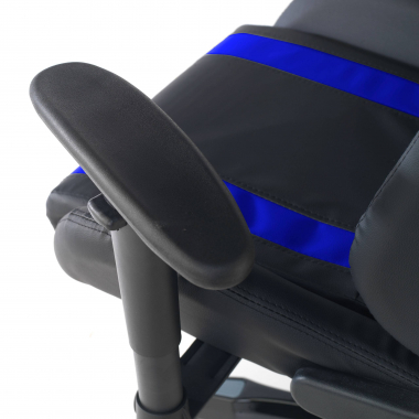 gaming chair blue spider synthetic leather movable armrests lumbar and cervical cushion headrest 5