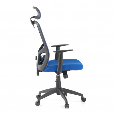 office chair blue argos mesh fixed armrests headrest 7