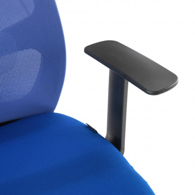 office chair blue argos mesh fixed armrests headrest 4