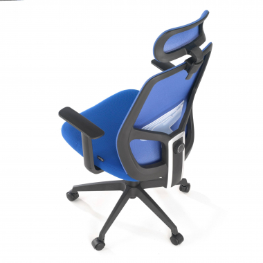 office chair blue argos mesh fixed armrests headrest 6