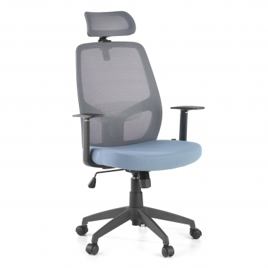 office chair gray argos mesh fixed armrests headrest 1