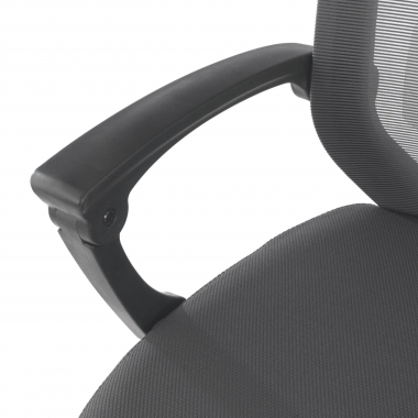 office chair gray neo mesh fixed armrests headrest extendable footrest 8