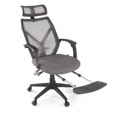 office chair gray neo mesh fixed armrests headrest extendable footrest 9