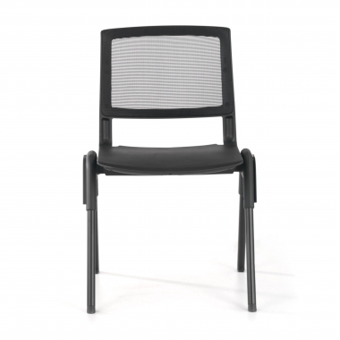 visitor chair black shield mesh no armrests 3