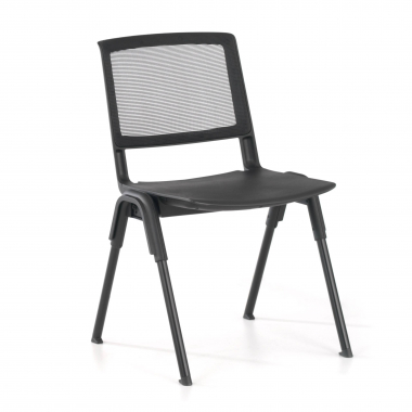 visitor chair black shield mesh no armrests 1
