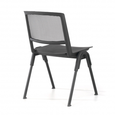 visitor chair black shield mesh no armrests 9