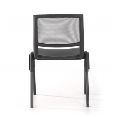 visitor chair black shield mesh no armrests 10