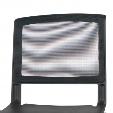 visitor chair black shield mesh no armrests 5