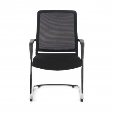 visitor chair black breathable mesh mesh fixed armrests 3