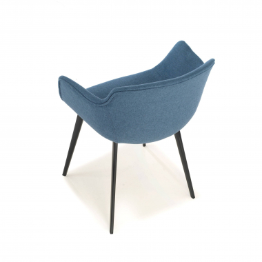 visitor chair blue 4 legs fabric upholstered armrests 7