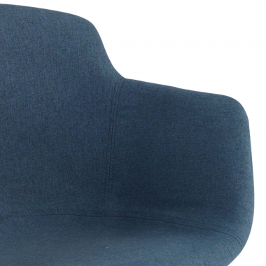 visitor chair blue 4 legs fabric upholstered armrests 8