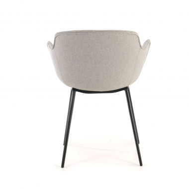 visitor chair black gray 4 legs fabric upholstered armrests 6