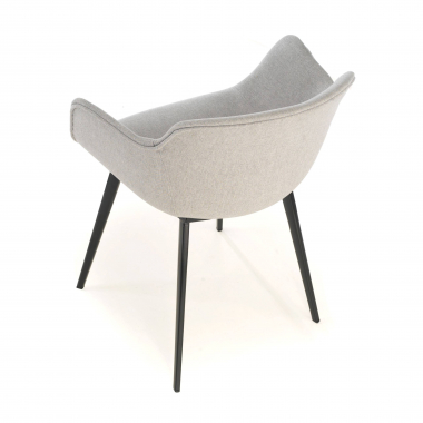 visitor chair black gray 4 legs fabric upholstered armrests 7