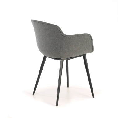 visitor chair anthracite 4 legs fabric upholstered armrests 6