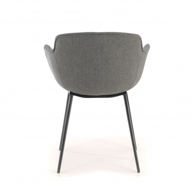 visitor chair anthracite 4 legs fabric upholstered armrests 7
