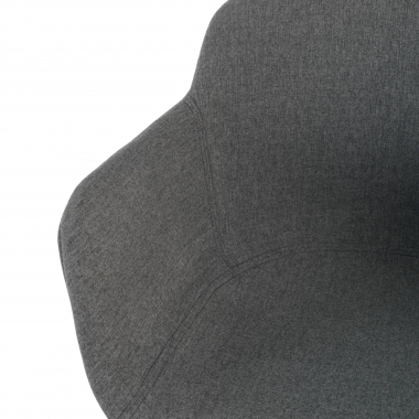 visitor chair anthracite 4 legs fabric upholstered armrests 8