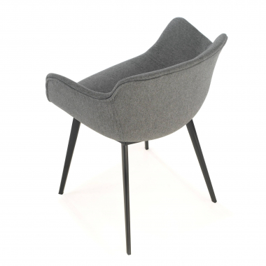 visitor chair anthracite 4 legs fabric upholstered armrests 5